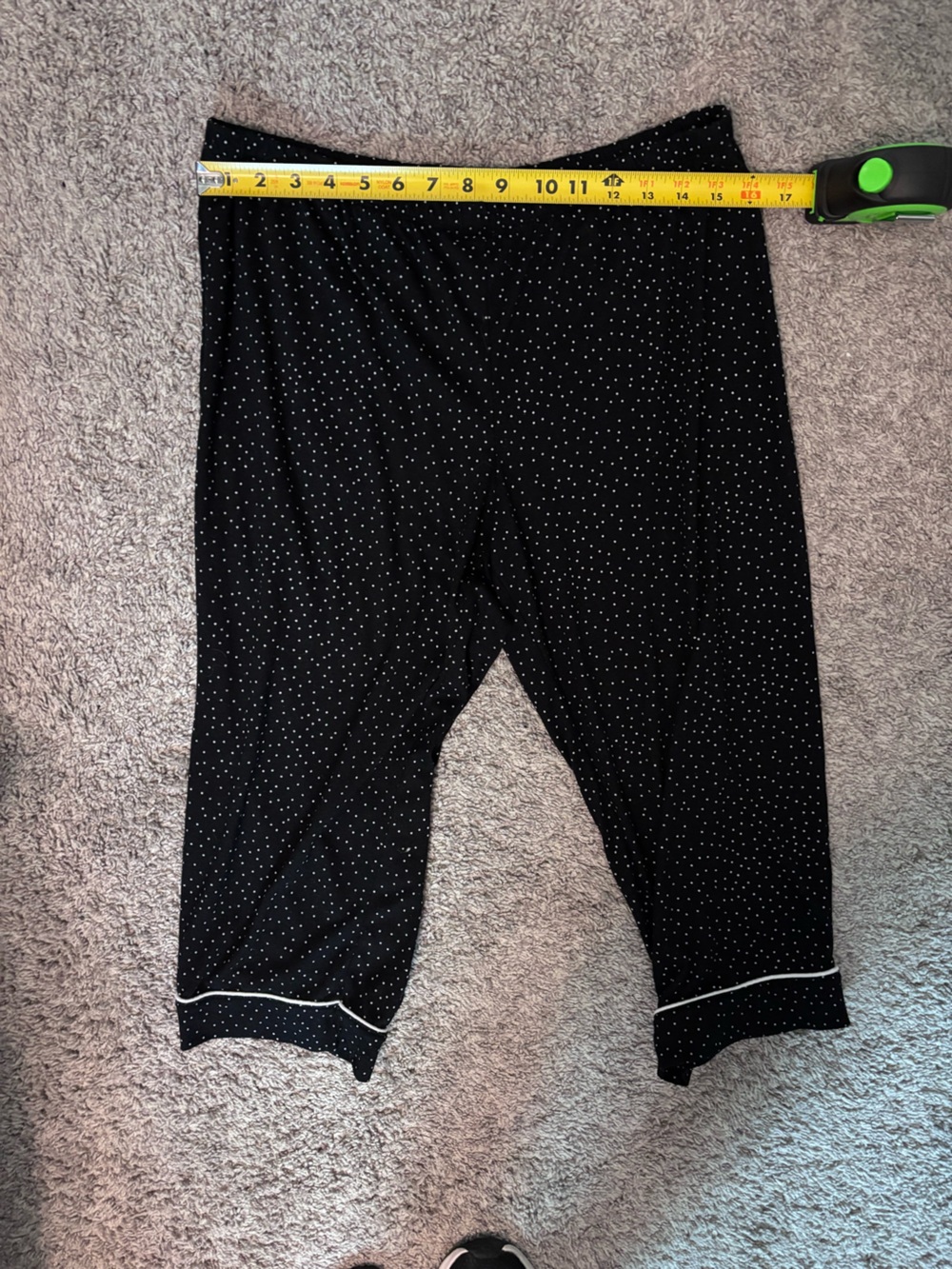 Secret Treasures Black with White Polka Dot Pajama Top and bottom Set Size Large - Picture 8 of 11